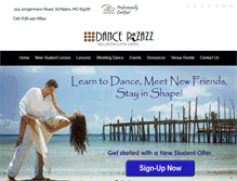 Tablet Screenshot of dance-pizazz.com